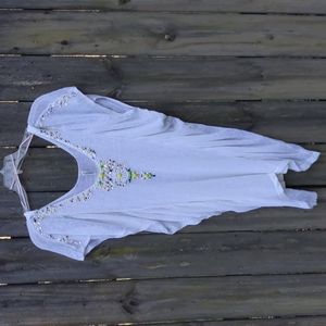 VICTORIA’S SECRET White Beaded Swim Cover Tunic Size M/L